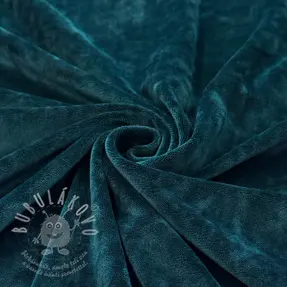 Elasztikus bársony anyag VELVET STRETCH petrol