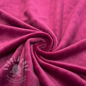 Elasztikus bársony anyag VELVET STRETCH magenta