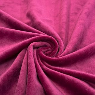 Elasztikus bársony anyag VELVET STRETCH magenta