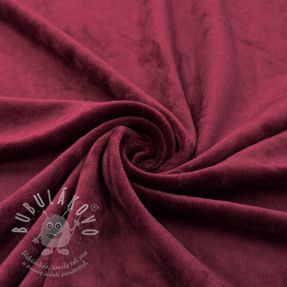 Elasztikus bársony anyag VELVET STRETCH bordeaux