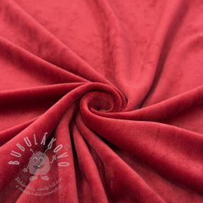 Elasztikus bársony anyag VELVET STRETCH red