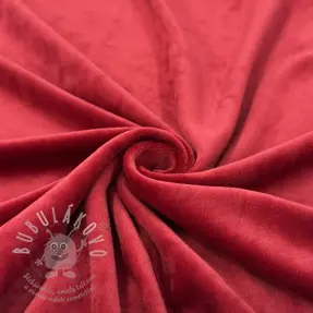 Elasztikus bársony anyag VELVET STRETCH red