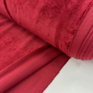 Elasztikus bársony anyag VELVET STRETCH red