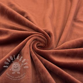 Elasztikus bársony anyag VELVET STRETCH brick