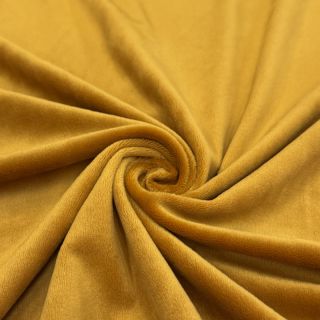 Elasztikus bársony anyag VELVET STRETCH ochre