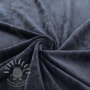 Elasztikus bársony anyag VELVET STRETCH navy