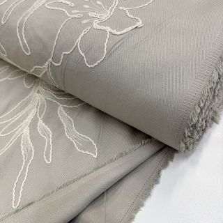 Pamutvászon EMBROIDERY GABARDINE Luana grey