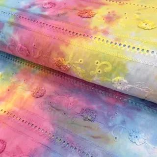 Pamutvászon EMBROIDERY Tie dye Della design B