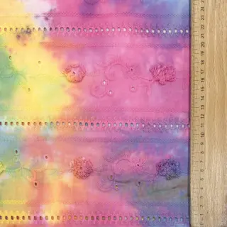 Pamutvászon EMBROIDERY Tie dye Della design B