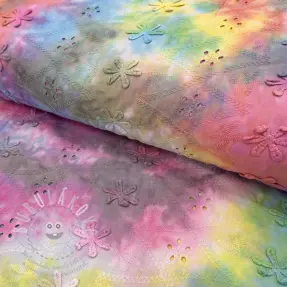 Pamutvászon EMBROIDERY Tie dye Della design A