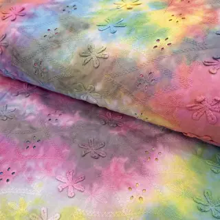 Pamutvászon EMBROIDERY Tie dye Della design A