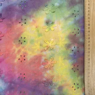 Pamutvászon EMBROIDERY Tie dye Della design A