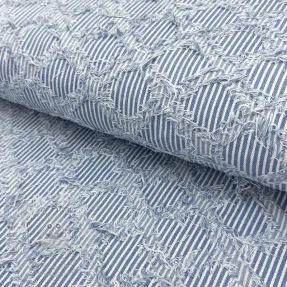 JEANS DENIM Ruffle stripes design A