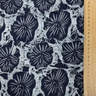 JEANS DENIM Ruffia Flowers design B