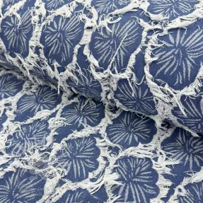 JEANS DENIM Ruffia Flowers design A