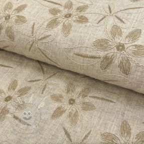 Viszkóz lenvászonnal Desert flowers design B