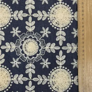 Pamutvászon JEANS EMBROIDERY Niva design B