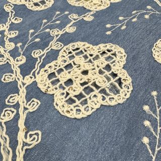 Pamutvászon JEANS EMBROIDERY Flora design D