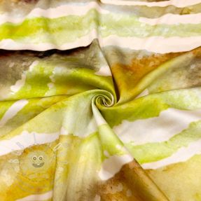 Viszkóz SATIN Chloe green digital print