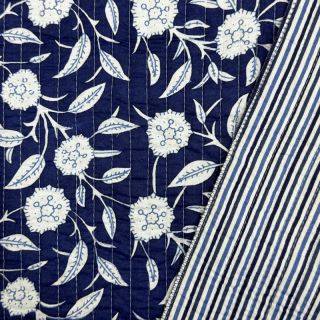 Pamutvászon QUILT Gange indigo