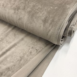 Elasztikus bársony anyag VELVET STRETCH taupe