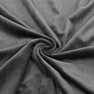 Elasztikus bársony anyag VELVET STRETCH dark grey
