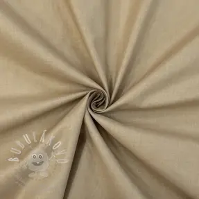 Popelín pamut anyag dark beige