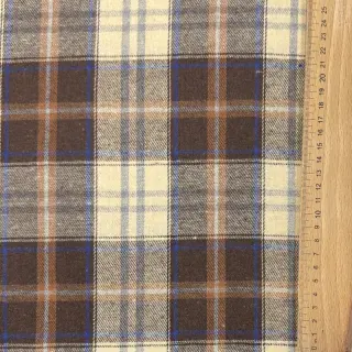 Pamutvászon YARN DYED CHECK BRUSHED brown